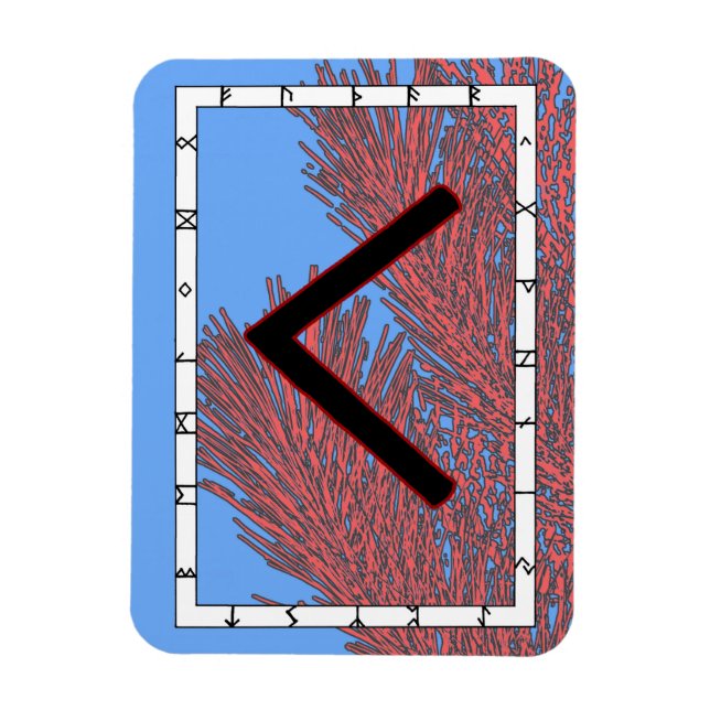 Kenaz Viking Rune Magnet - Knowledge! (Vertical)