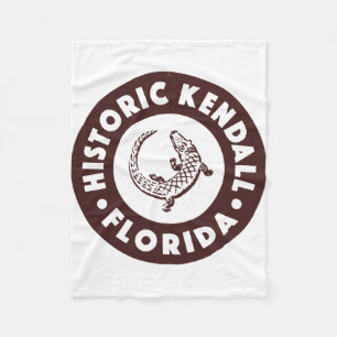 Kendall Florida Circle - Brown Fleece Blanket