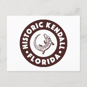 Kendall Florida Circle - Brown  Holiday Postcard