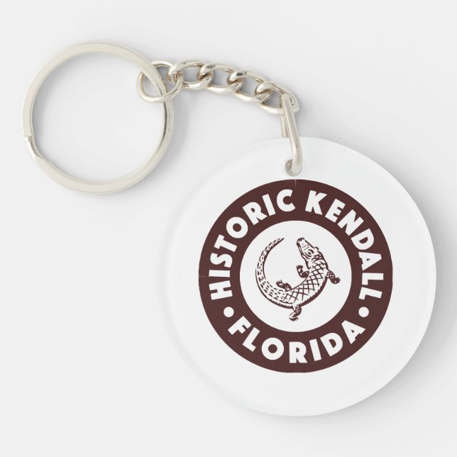 Kendall Florida Circle - Brown  Key Ring (Front)