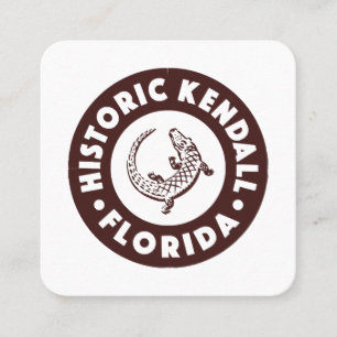 Kendall Florida Circle - Brown Square Business Card