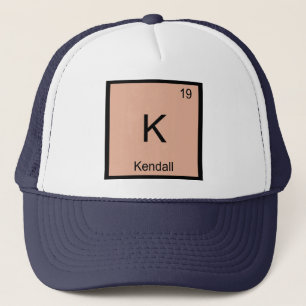 Kendall Name Chemistry Element Periodic Table Trucker Hat