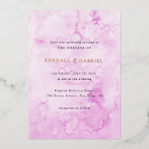 Kendall Pink Watercolor Elegant Wedding
