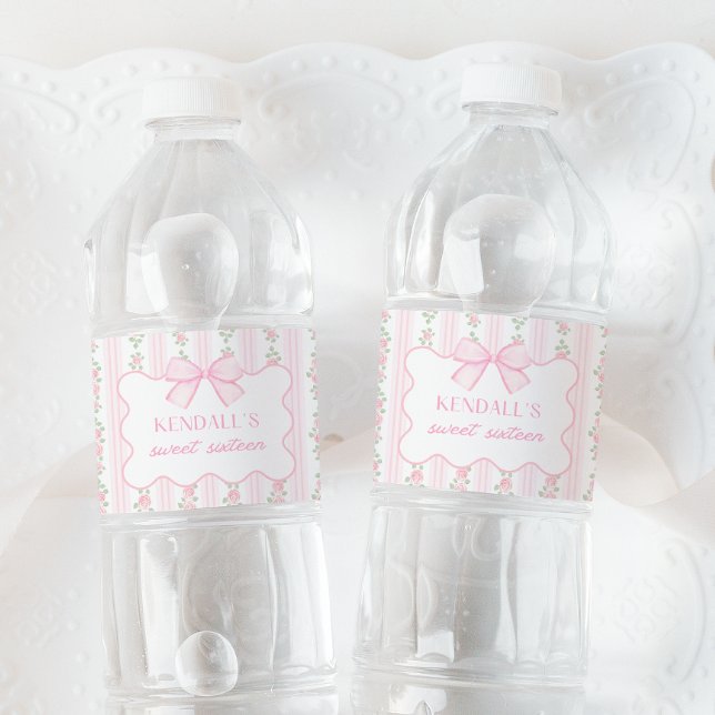 Kendall's Sweet Sixteen Water Label (Creator Uploaded)