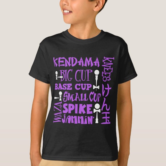 Kendama Block, purple2 T-Shirt (Front)