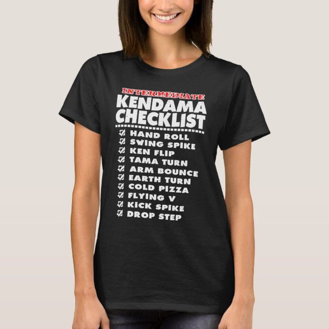 Kendama Intermediate Tricks Checklist Fan T-Shirt (Front)
