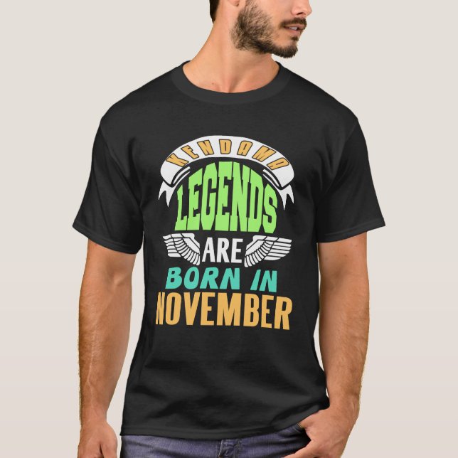 Kendama Legends Are Born In November T-Shirt (Front)