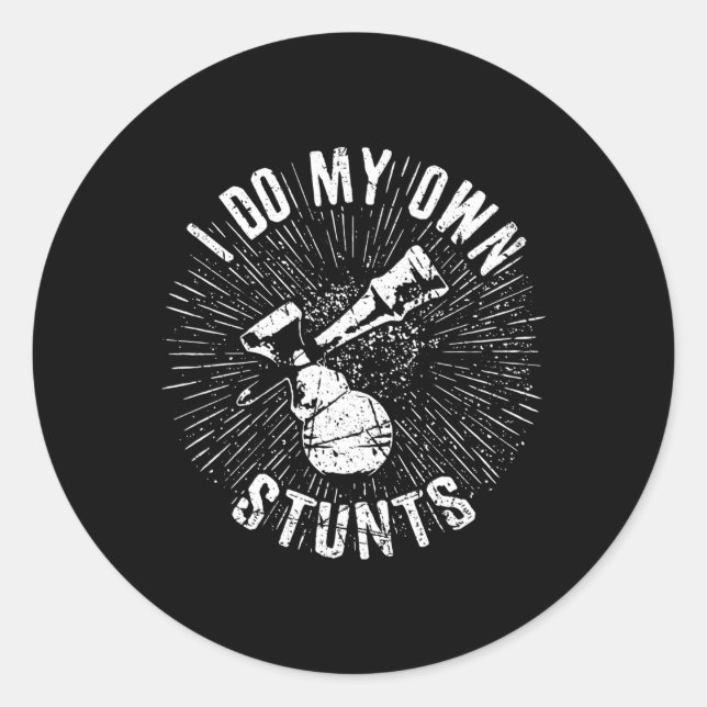 Kendama Stunts I Do My Own Spirit Of Kendama Classic Round Sticker (Front)