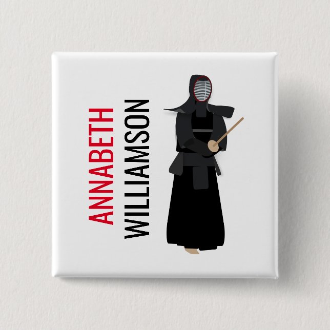 Kendo 15 Cm Square Badge (Front)