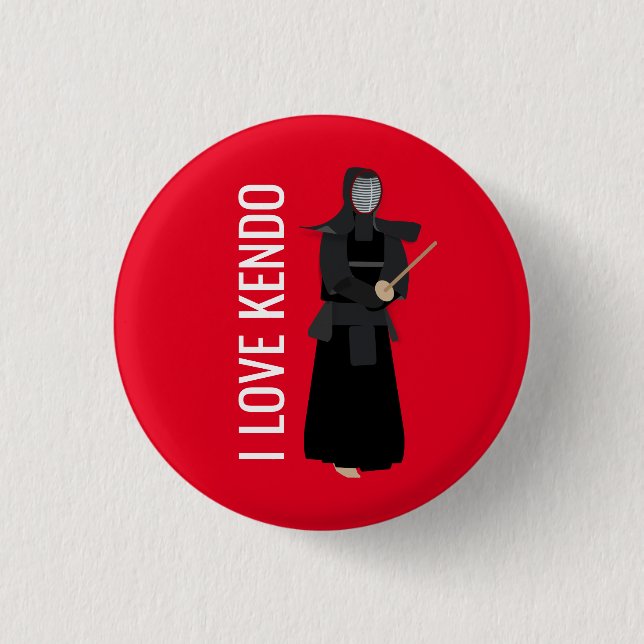 Kendo 3 Cm Round Badge (Front)
