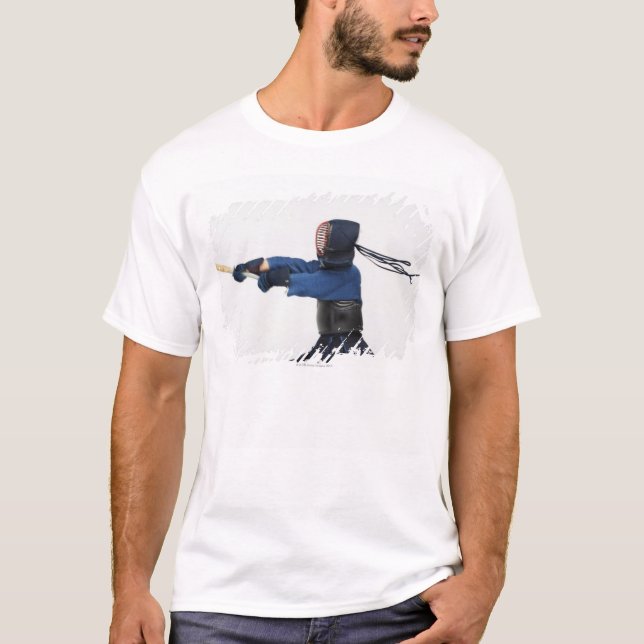 Kendo Fencer Practicing T-Shirt (Front)