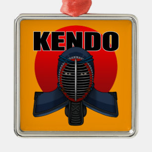 Kendo men1 metal tree decoration