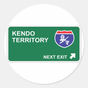 Kendo Next Exit Classic Round Sticker