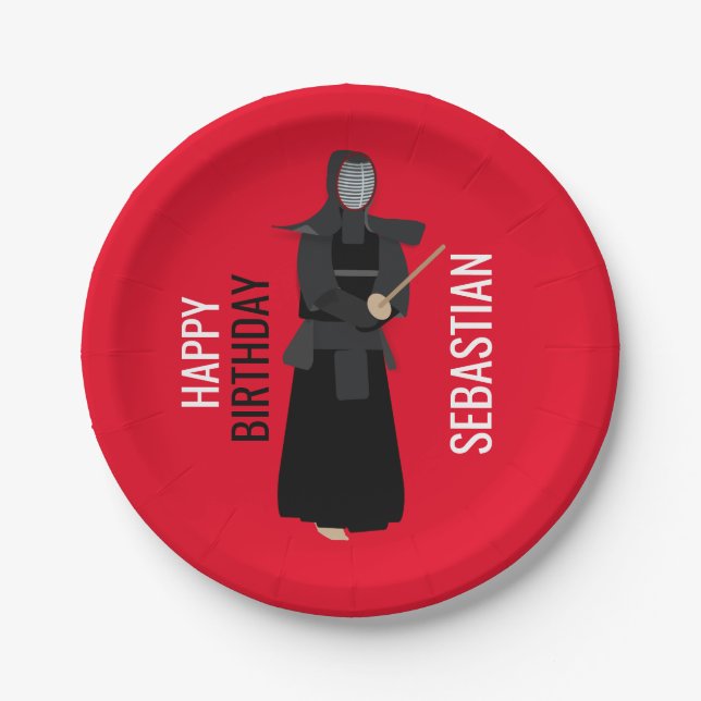 Kendo Paper Plate (Front)