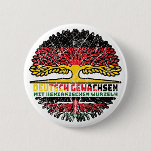 Kenia Kenianisch Deutsch Deutschland Baum Wurzel 6 Cm Round Badge