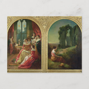 Kenilworth Castle - Past and Present, 1854 Postcard