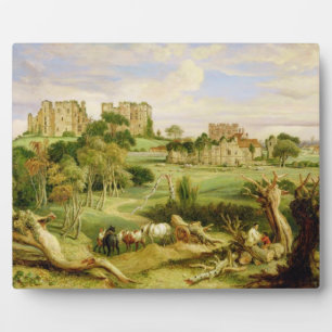 Kenilworth Castle, Warwickshire, 1840 (oil on pane Plaque