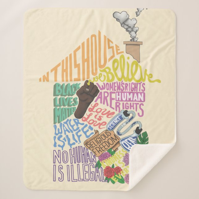 Kenji Kimura Kindness Is Everything Sherpa Blanket (Front)