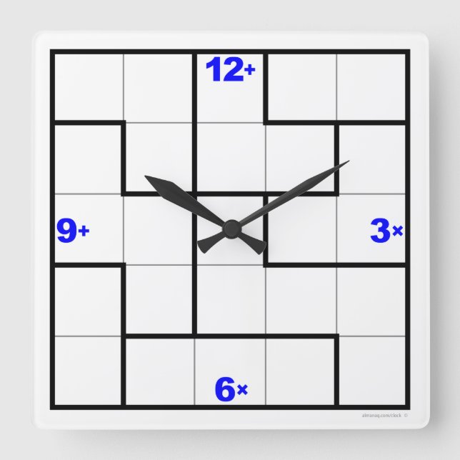 KenKen® Clock with downloadable puzzle (Front)