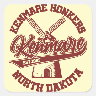 Kenmare, North Dakota Square Sticker
