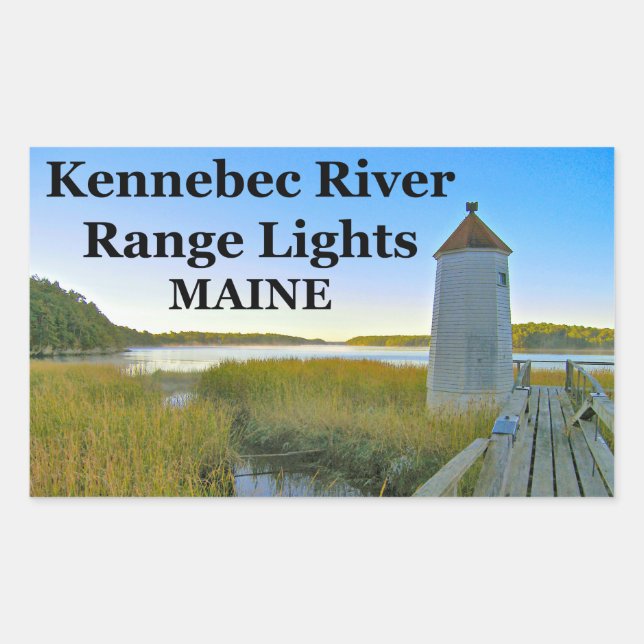 Kennebec River Range Lights, Maine Stickers (Front)