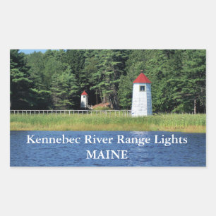 Kennebec River Range Lights, Maine Stickers