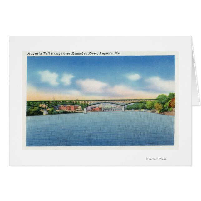 Kennebec River View of the Augusta Toll Bridge (Front Horizontal)