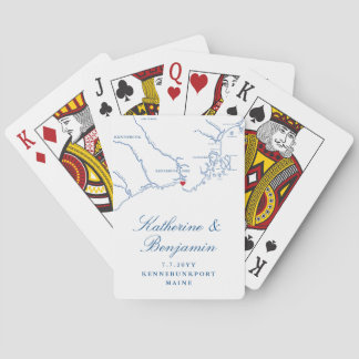 Kennebunkport Maine Destination Wedding Favour Playing Cards