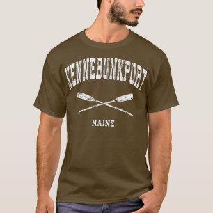 Kennebunkport Maine Vintage Nautical Crossed Oars  T-Shirt