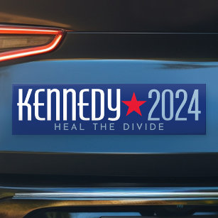 Kennedy 2024 Heal the Divide - red blue Bumper Sticker