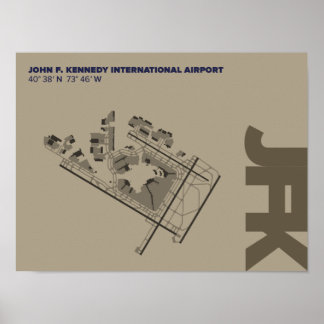 Kennedy Airport (JFK) Diagram Poster