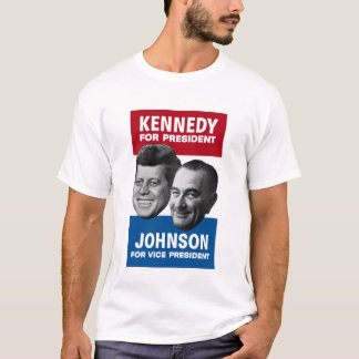 Kennedy And Johnson 1960 Election Poster T-Shirt