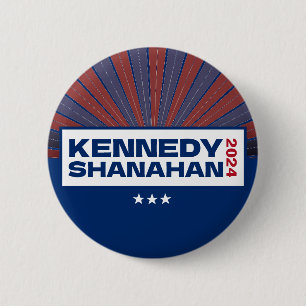 Kennedy and Shanahan 2024 Election Pin Button