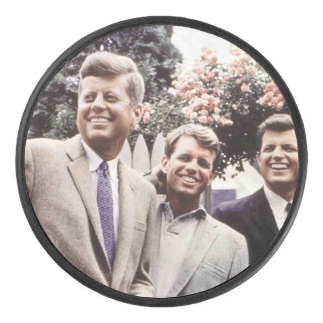 Kennedy Brothers, President John, Robert & Ted Hockey Puck (Front)