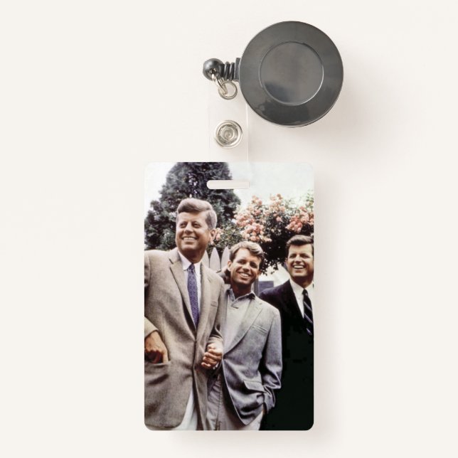Kennedy Brothers, President John, Robert & Ted ID Badge (Front with Retractable)