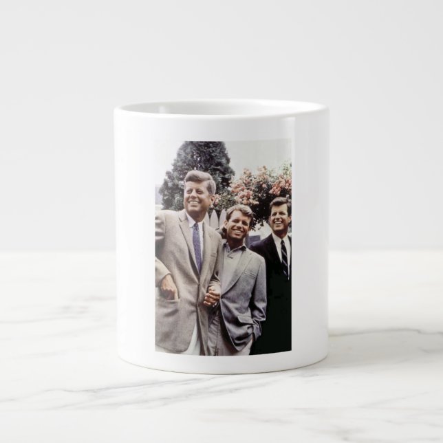 Kennedy Brothers, President John, Robert & Ted Large Coffee Mug (Front)