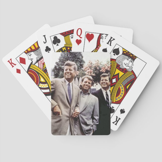 Kennedy Brothers, President John, Robert & Ted Playing Cards (Back)