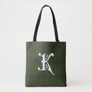 Kennedy Clan Tartan Monogram Tote Bag
