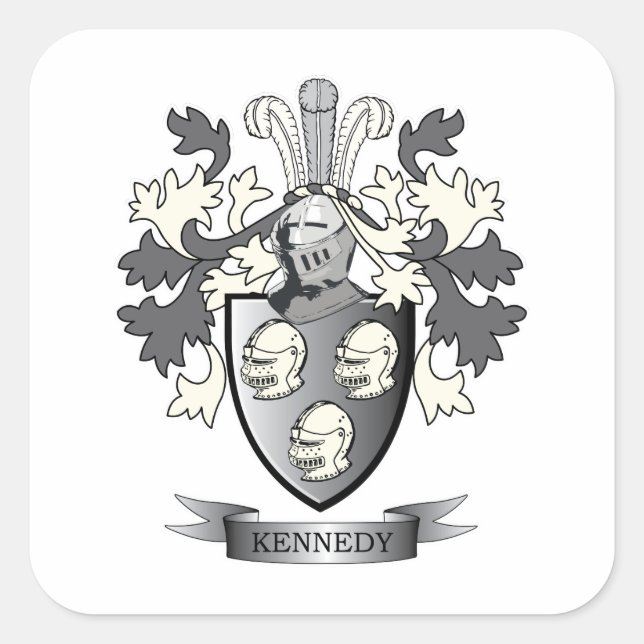 Kennedy Coat of ArmsI Square Sticker (Front)