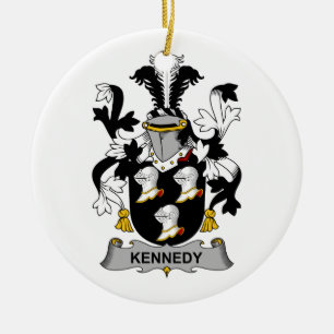 Kennedy Family Crest Ceramic Tree Decoration