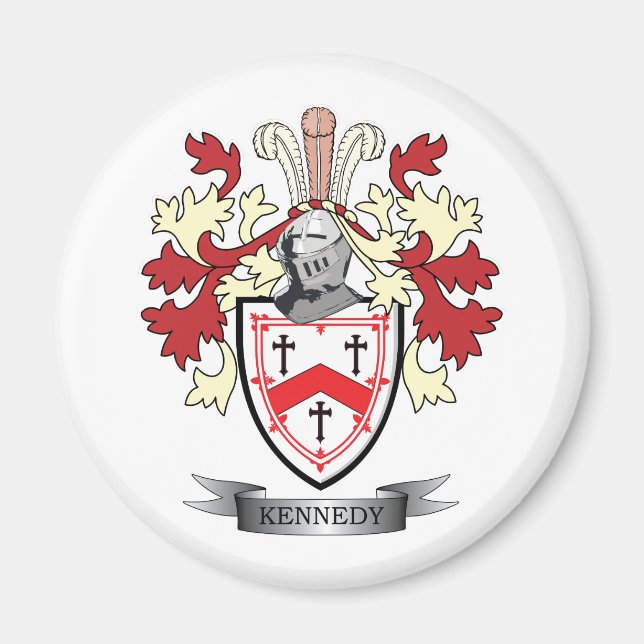 Kennedy Family Crest Coat of Arms Magnet (Front)