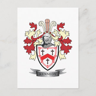 Kennedy Family Crest Coat of Arms Postcard