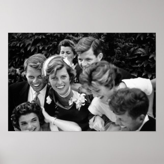 Kennedy Family Embracing At Wedding Poster (Front)