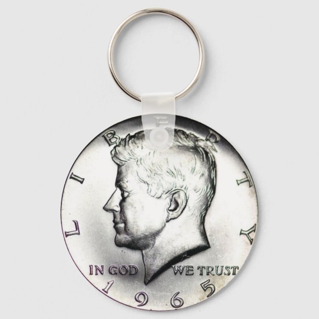 Kennedy Half Dollar Key Chain. Key Ring (Front)