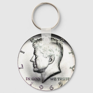 Kennedy Half Dollar Key Chain. Ring