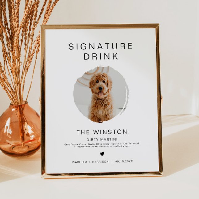 KENNEDY Minimalist 1 Photo Pet Signature Drink  Po Poster (Creator Uploaded)