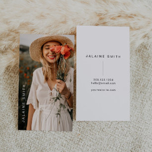 KENNEDY Modern Minimalist Sleek & Simple Photo  Business Card