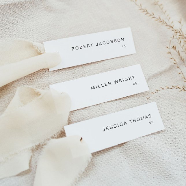 KENNEDY Modern Simple Slender Place Card Name Card (Creator Uploaded)