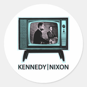 Kennedy Nixon 1960 TV Debate Classic Round Sticker