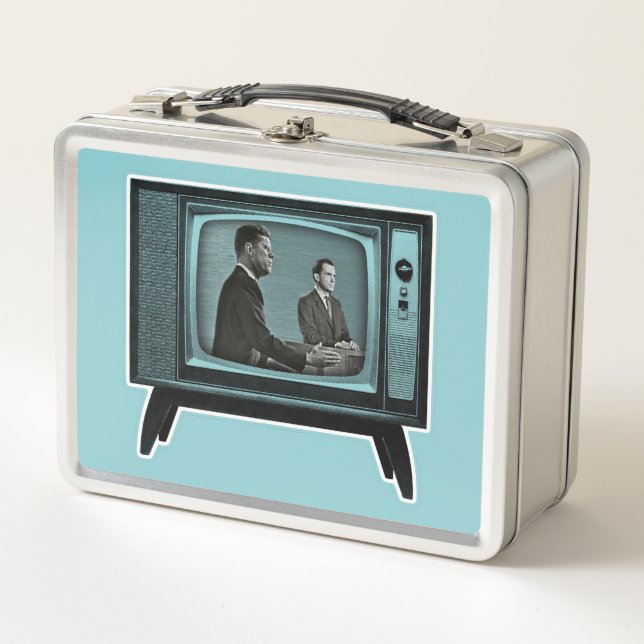 Kennedy Nixon 1960 TV Debate Metal Lunch Box (Front)